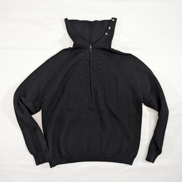Black High Collar Pullover - Picture 3 of 4